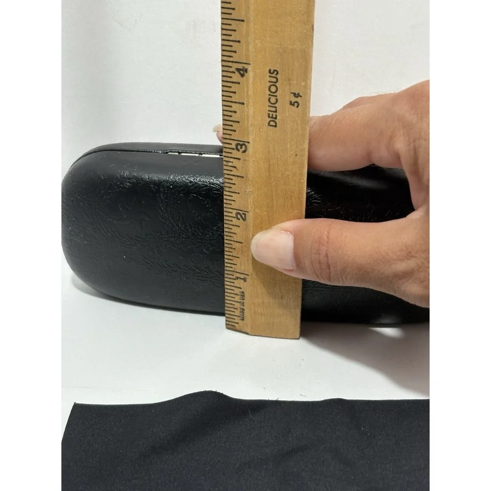 Christian Lacroix Designer Eye Glasses Case Embossed Black With Cloth
